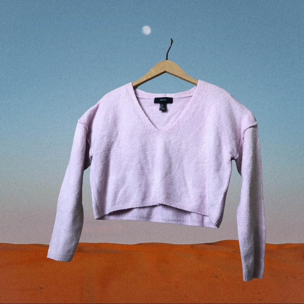 Forever 21 Lilac Cropped Sweater